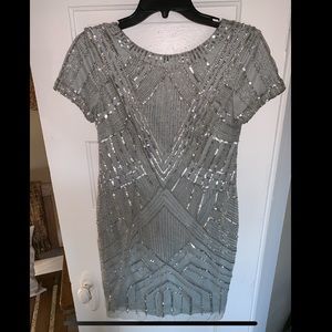 Gray Adrianna Pappell cocktail dress